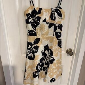 Ruby Rox Black and Cream Floral Dress